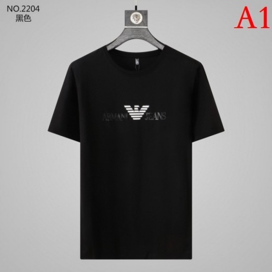 ARMANI Men's Short Sleeve T-shirt 2022 New Unique Spring / Summer Coordination Armani Multicolor Selectable