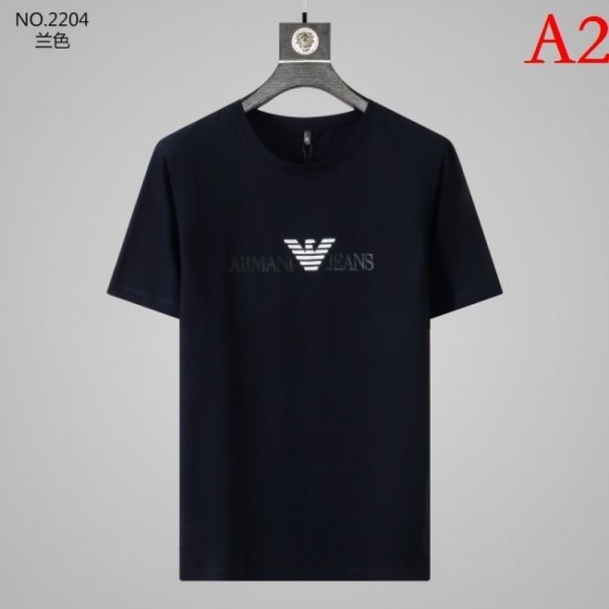 ARMANI Men's Short Sleeve T-shirt 2022 New Unique Spring / Summer Coordination Armani Multicolor Selectable