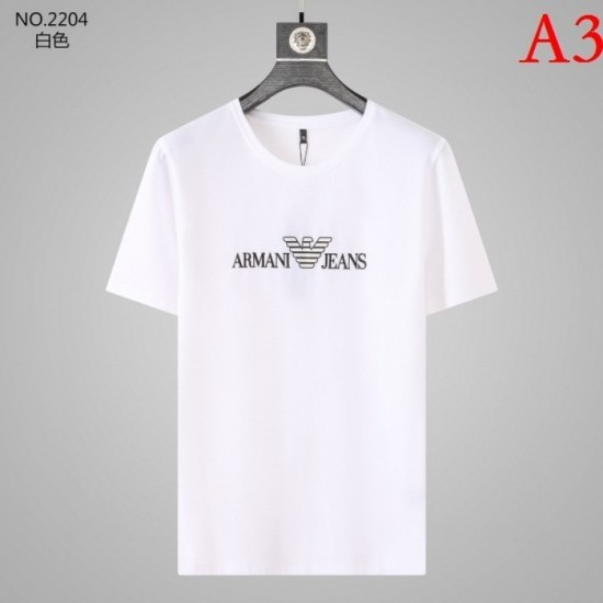 ARMANI Men's Short Sleeve T-shirt 2022 New Unique Spring / Summer Coordination Armani Multicolor Selectable