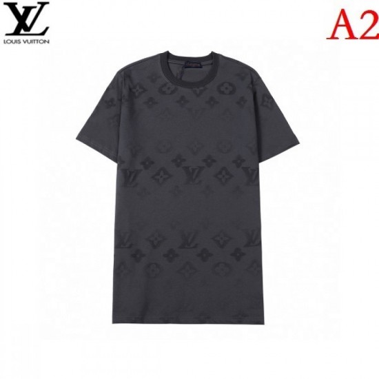 LOUIS VUITTON Men's Short Sleeve T-shirt 2022 New Eye-catching 1st Louis Vuitton