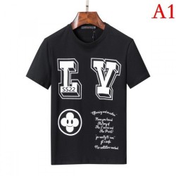 LOUIS VUITTON Men's Short Sleeve T-shirt 2022 New Keep an eye on Louis Vuitton