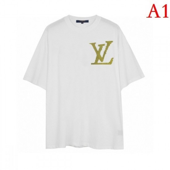 LOUIS VUITTON Men's Short Sleeve T-shirt 2022 New Celebrity Wear Louis Vuitton