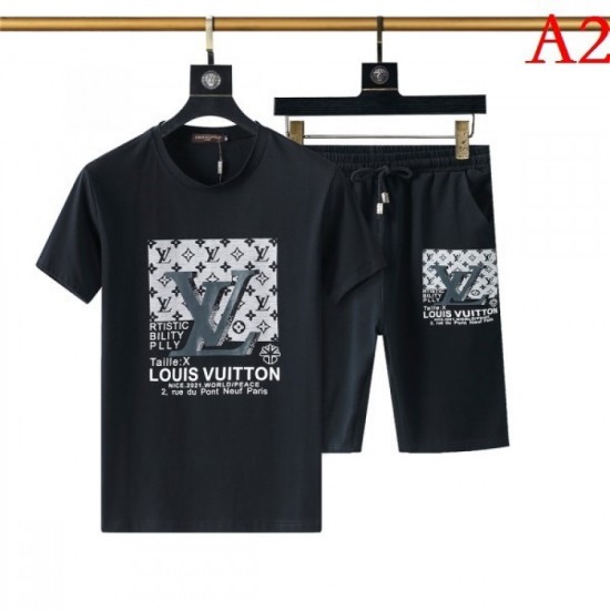 LOUIS VUITTON Men's Short Sleeve T-shirt 2022 New Nice Design Louis Vuitton