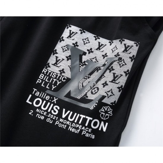 LOUIS VUITTON Men's Short Sleeve T-shirt 2022 New Nice Design Louis Vuitton