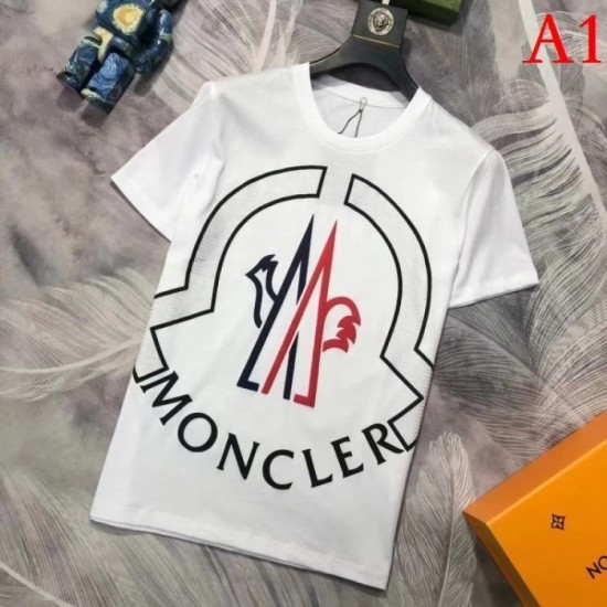 MONCLER Men's Short Sleeve T-shirt 2022 New Popular Moncler Multicolor Selectable