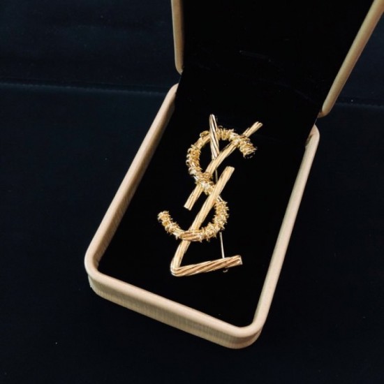 YSL Yves Saint Laurent Brooch with a retro atmosphere