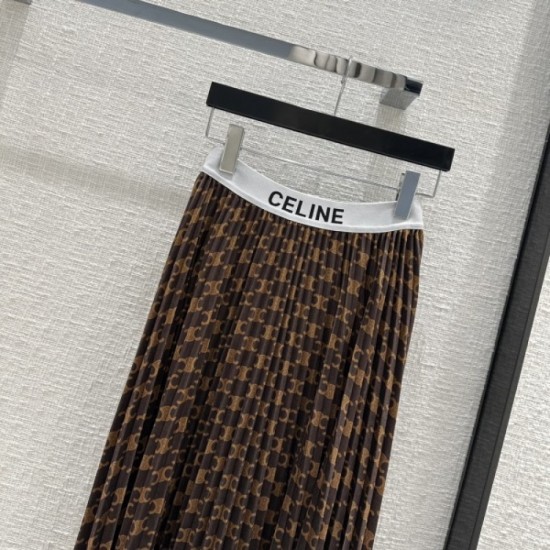 CELINE Celine Presence perfect item 2023SS pleated skirt