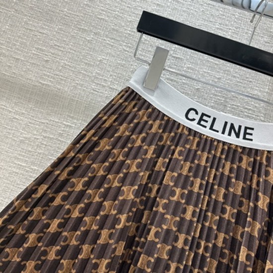 CELINE Celine Presence perfect item 2023SS pleated skirt