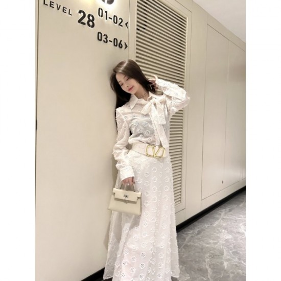 VALENTINO Hard-to-find 2023SS shirt + long skirt 2-piece setup