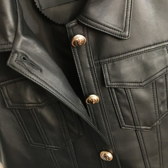 BALMAIN Balmain 2023FW leather vest Finished in a sexy style