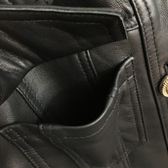 BALMAIN Balmain 2023FW leather vest Finished in a sexy style