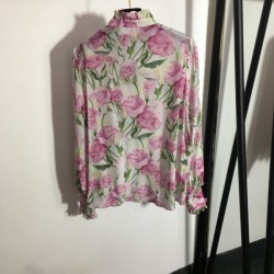 DOLCE & GABBANA Dolce & Gabbana Overseas Popular 2023SS Printed Flare Collar Shirt