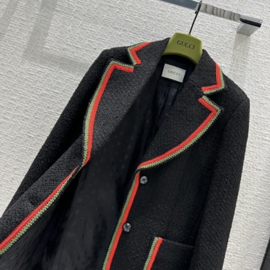 GUCCI Gucci 2023SS tweed coat with a retro feel