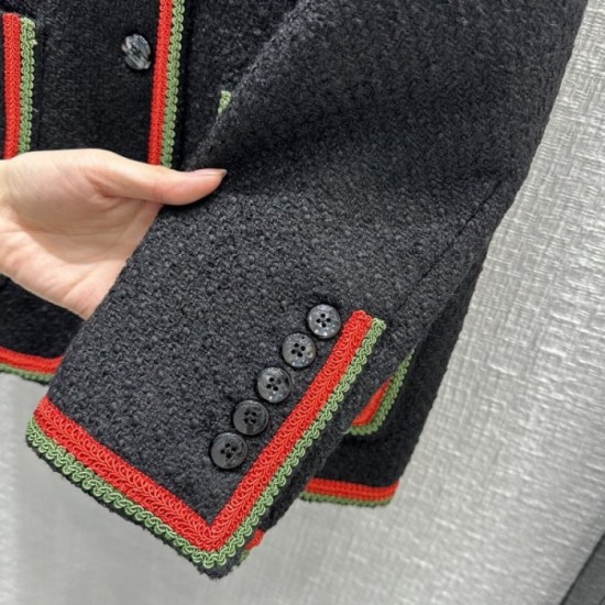 GUCCI Gucci 2023SS tweed coat with a retro feel