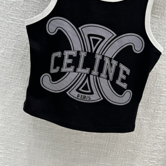 CELINE Celine cute sold out guaranteed popular 2023SS printed waistcoat