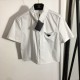 PRADA Prada new arrivals lowest price sale 2023SS short-sleeved shirt