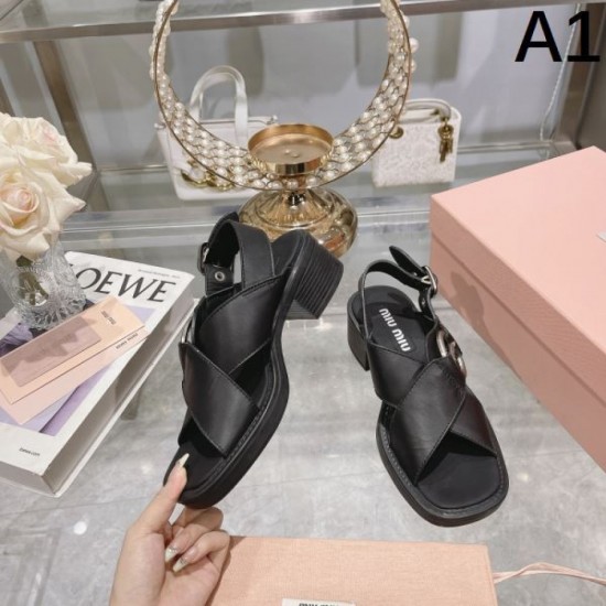 2024SS Popular Spring/Summer New Items MIU MIU Women's Sandals