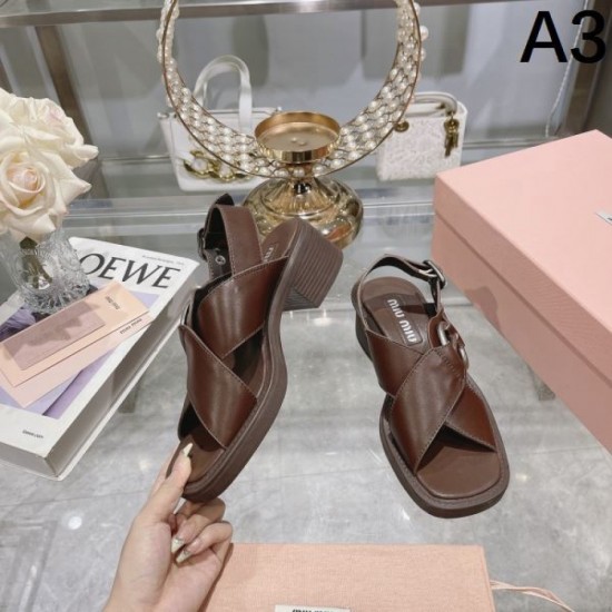 2024SS Popular Spring/Summer New Items MIU MIU Women's Sandals