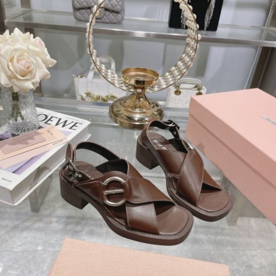 2024SS Popular Spring/Summer New Items MIU MIU Women's Sandals