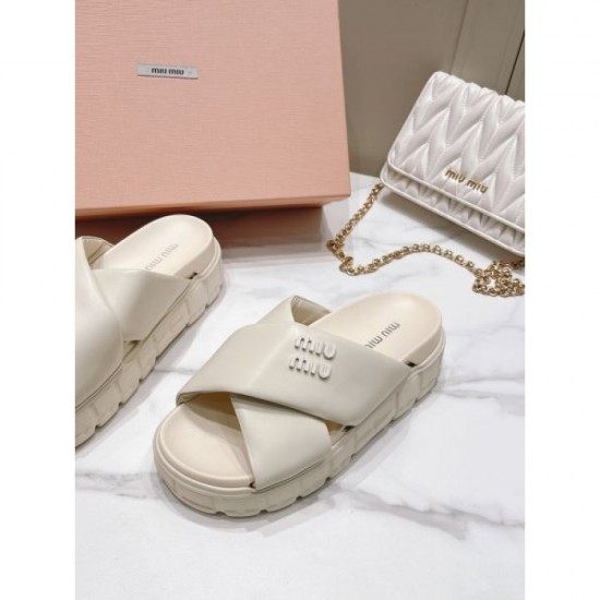 2024SS Favorite Elegant MIU MIU Women's Slippers