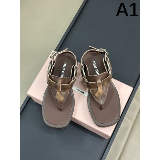 2024SS Good Impression 120% MIU MIU Women's Sandals