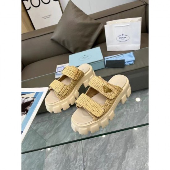 2024SS Finished with a sexy style PRADA Women's slippers