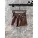 CELINE Leather Pants 2024FW Great value for this season