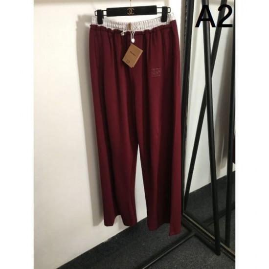 MIU MIU Wide Pants 2024FW Long-lasting