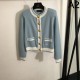 BALMAIN Balmain knit cardigan 2024FW Beautiful color check autumn/winter