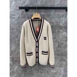 MIU MIU Knit Cardigan 2024FW New item at sale price