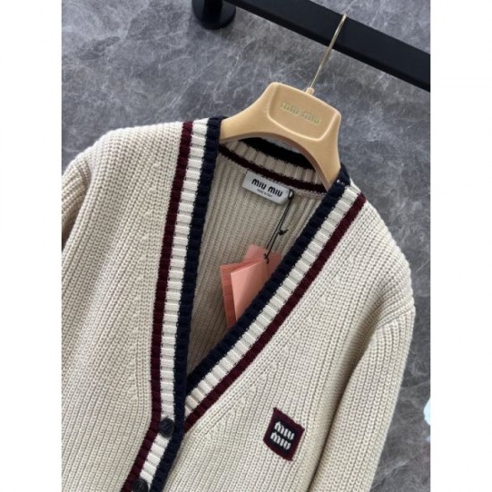 MIU MIU Knit Cardigan 2024FW New item at sale price