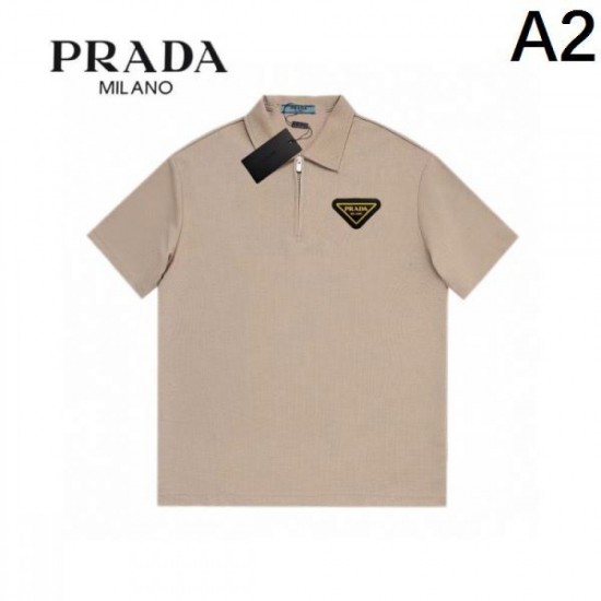 2024SS PRADA short-sleeved T-shirt popular among fashionable people