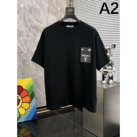 2024SS PRADA short sleeve T-shirt loved by celebrities and celebrities