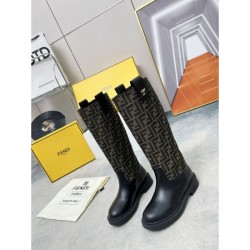 FENDI 2024FW Women's Boots Outstanding Brand Print